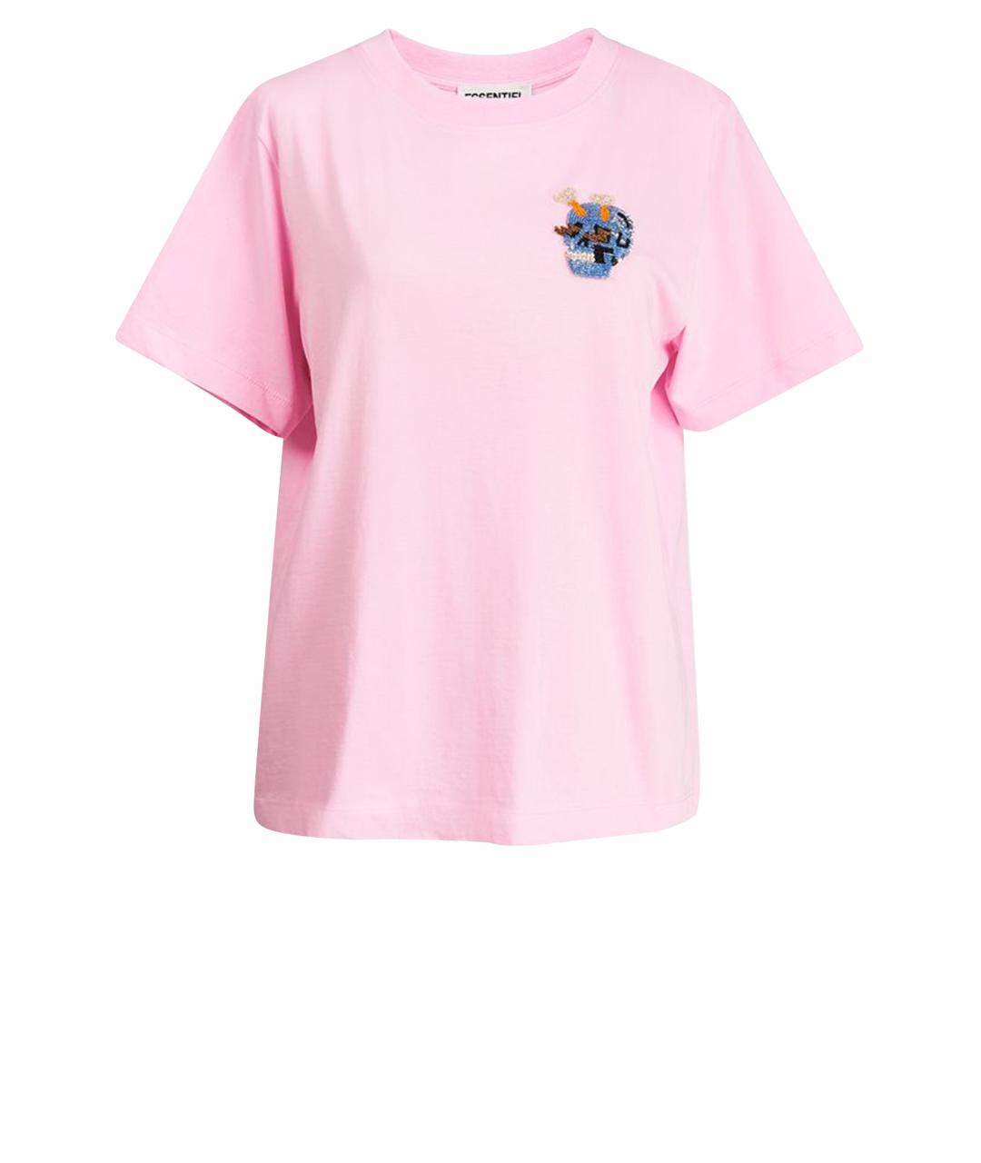 ESSENTIAL Розовая хлопковая футболка, фото 1