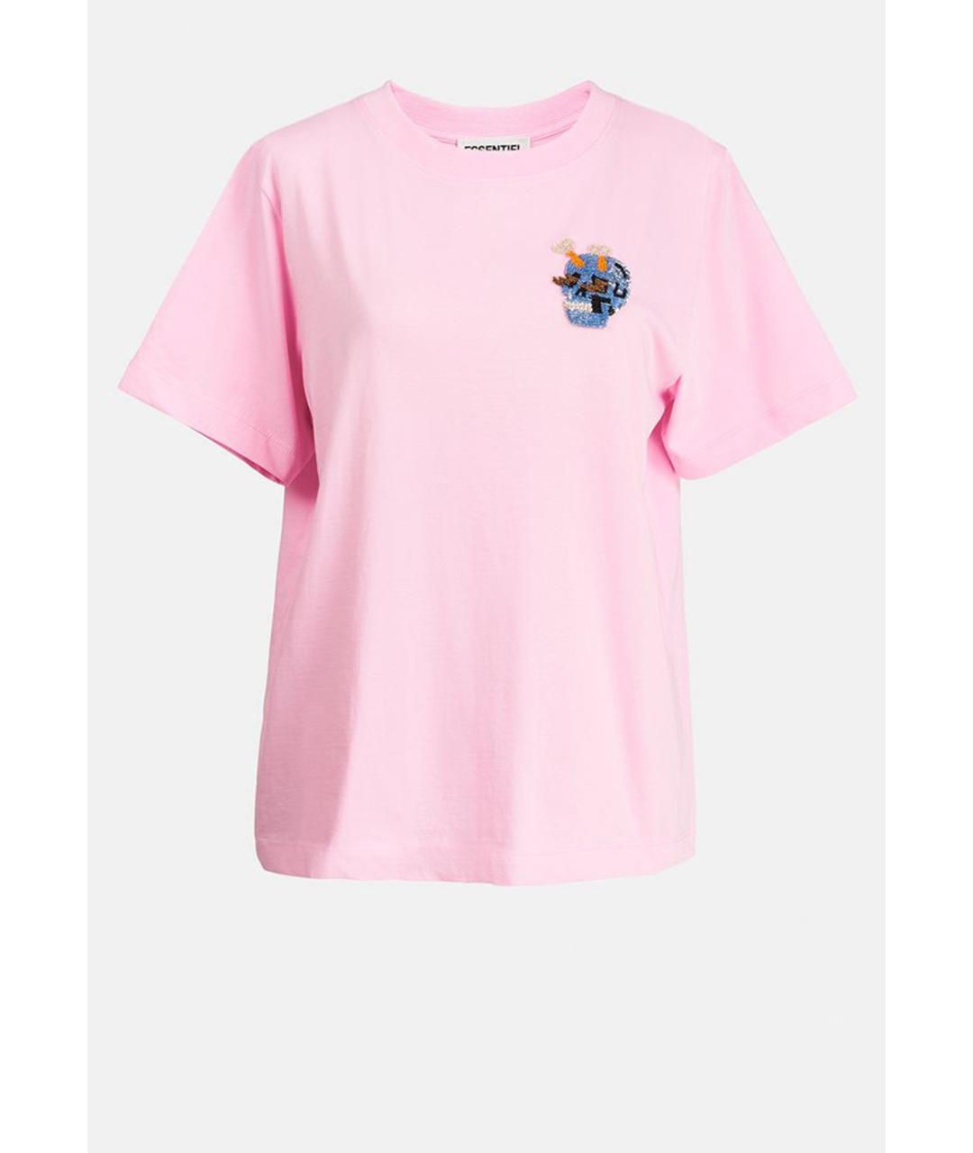 ESSENTIAL Розовая хлопковая футболка, фото 5