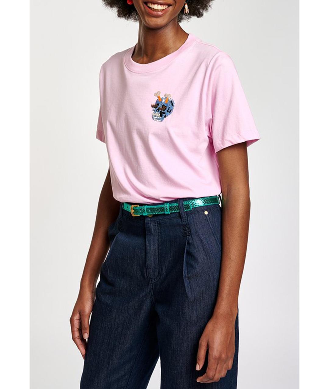 ESSENTIAL Розовая хлопковая футболка, фото 3