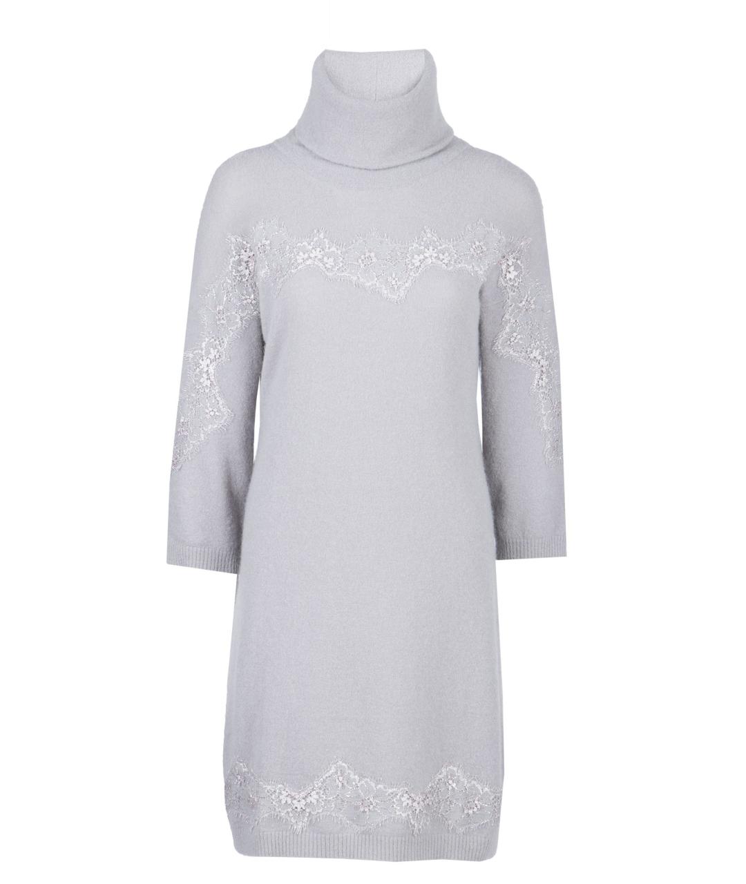 BLUMARINE Серое полиамидовое повседневное платье, фото 1