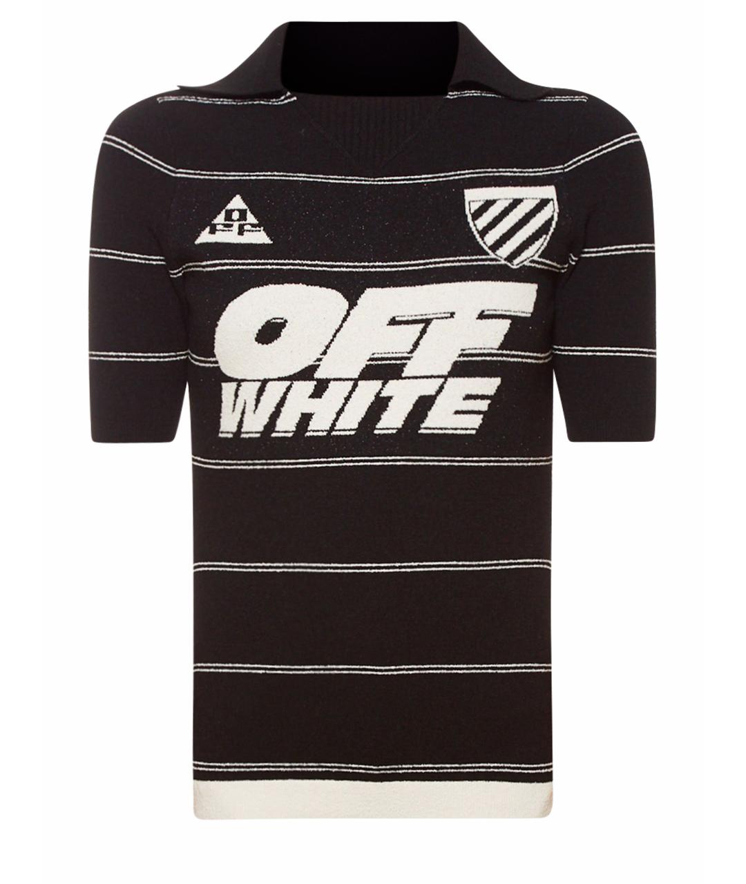 OFF-WHITE Черная вискозная футболка, фото 1