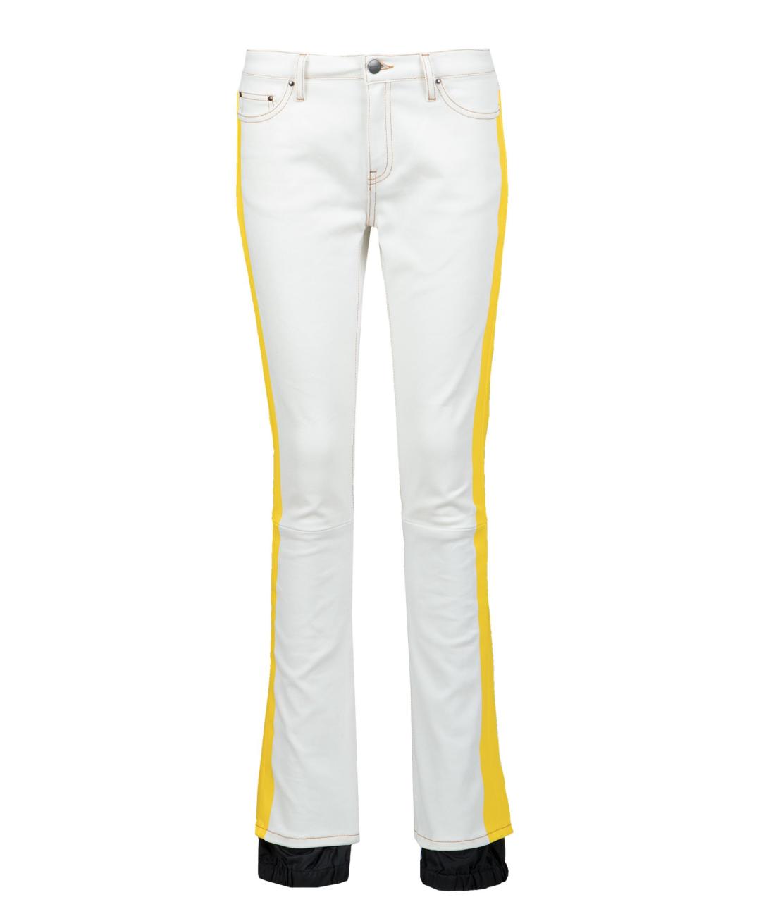 PALM ANGELS Белые хлопковые прямые джинсы, фото 1
