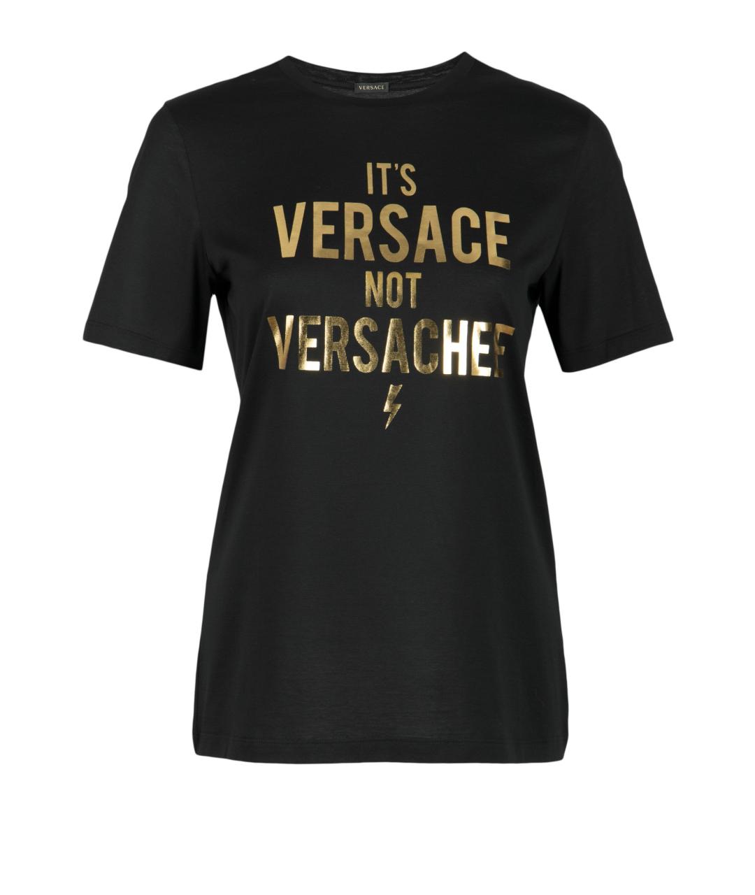 VERSACE Черная хлопковая футболка, фото 1