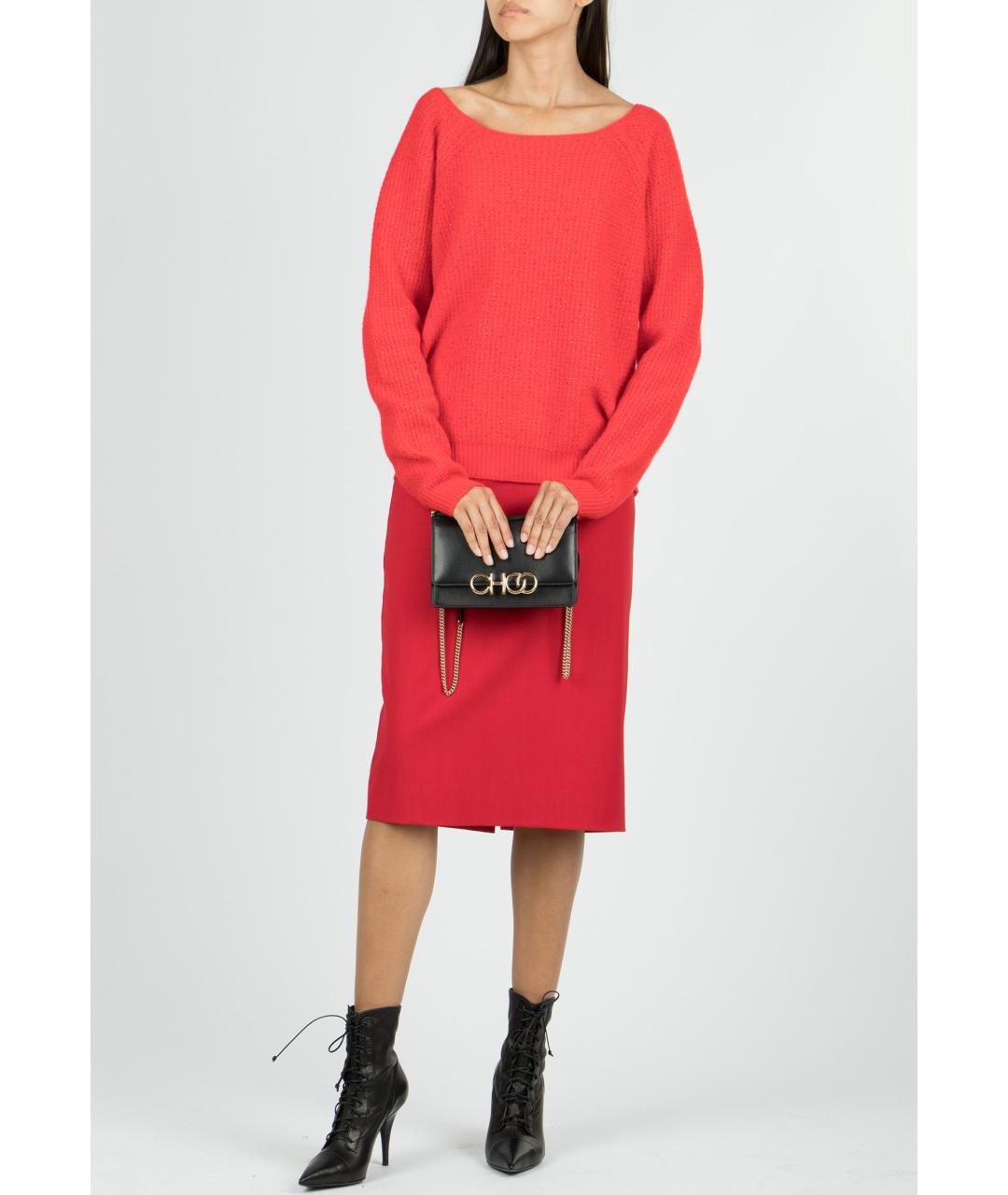 BLUMARINE Красный шерстяной джемпер / свитер, фото 2