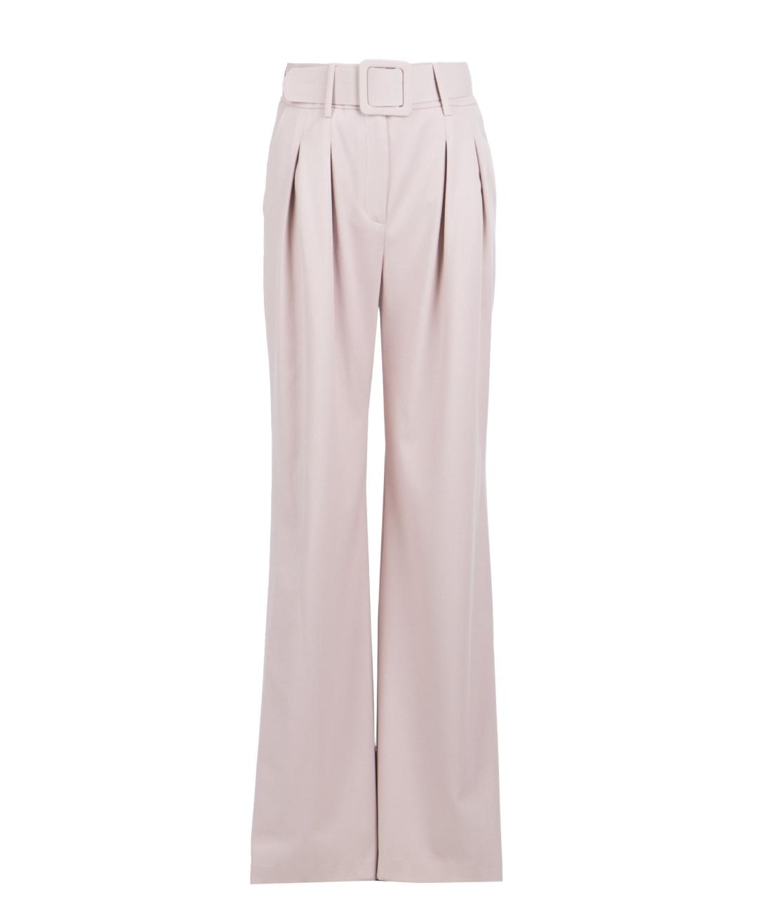 BLUMARINE Розовые вискозные прямые брюки, фото 1