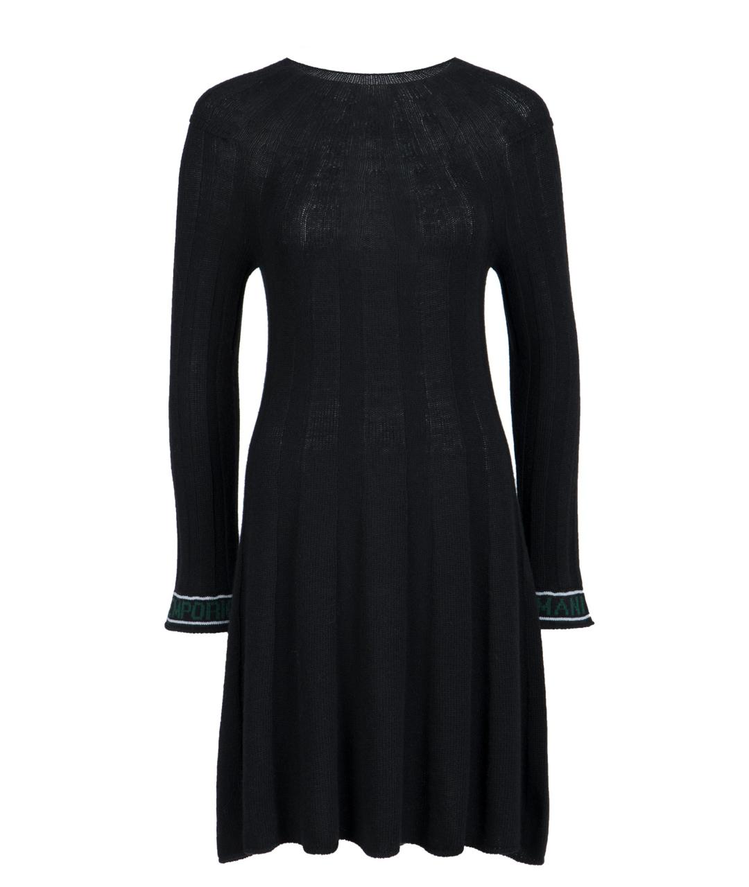 EMPORIO ARMANI Черное вискозное платье, фото 1