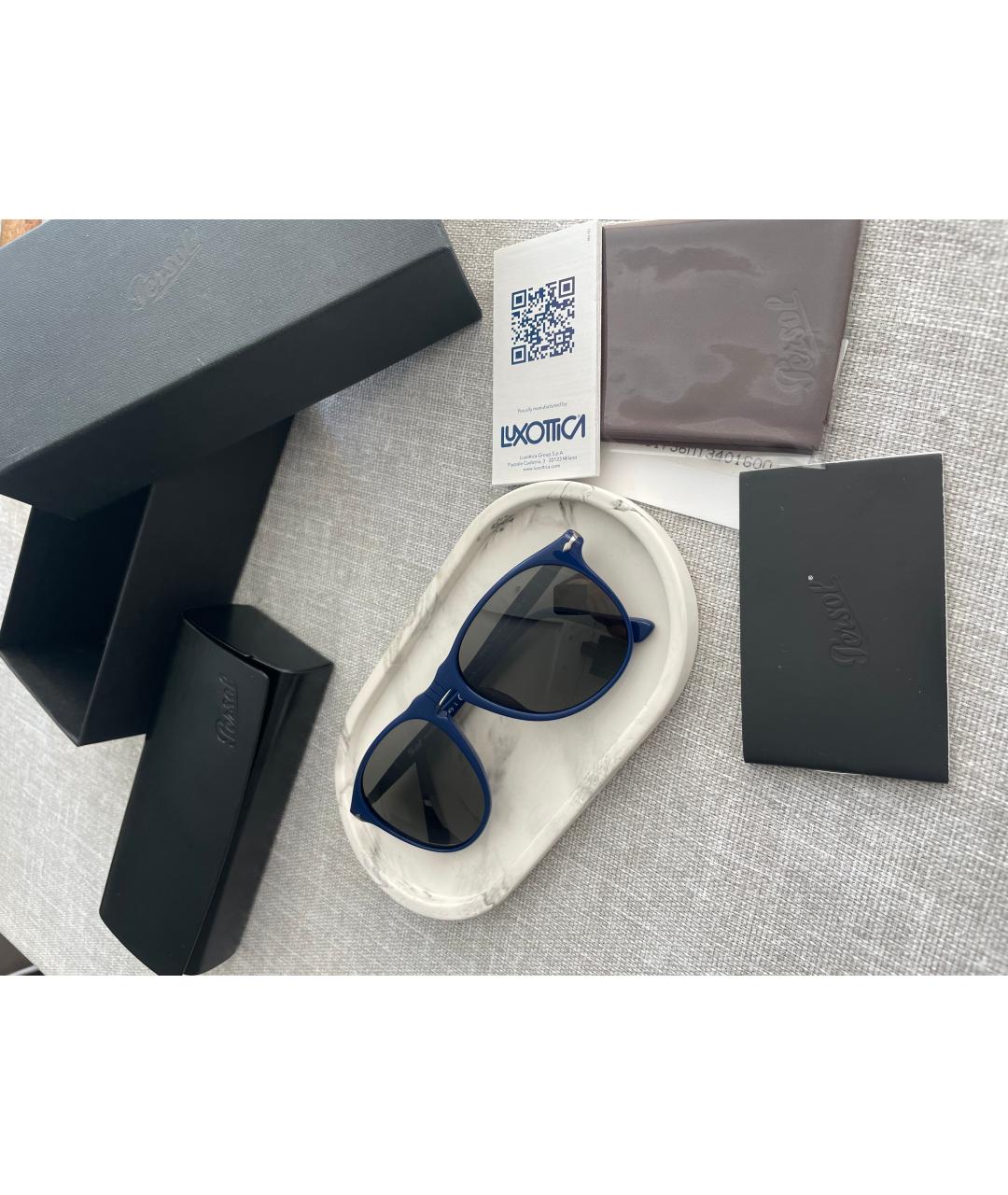PERSOL Темно-синие пластиковые солнцезащитные очки, фото 3