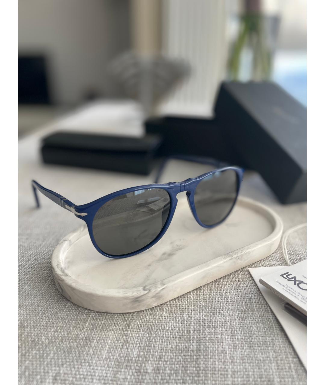 PERSOL Темно-синие пластиковые солнцезащитные очки, фото 4