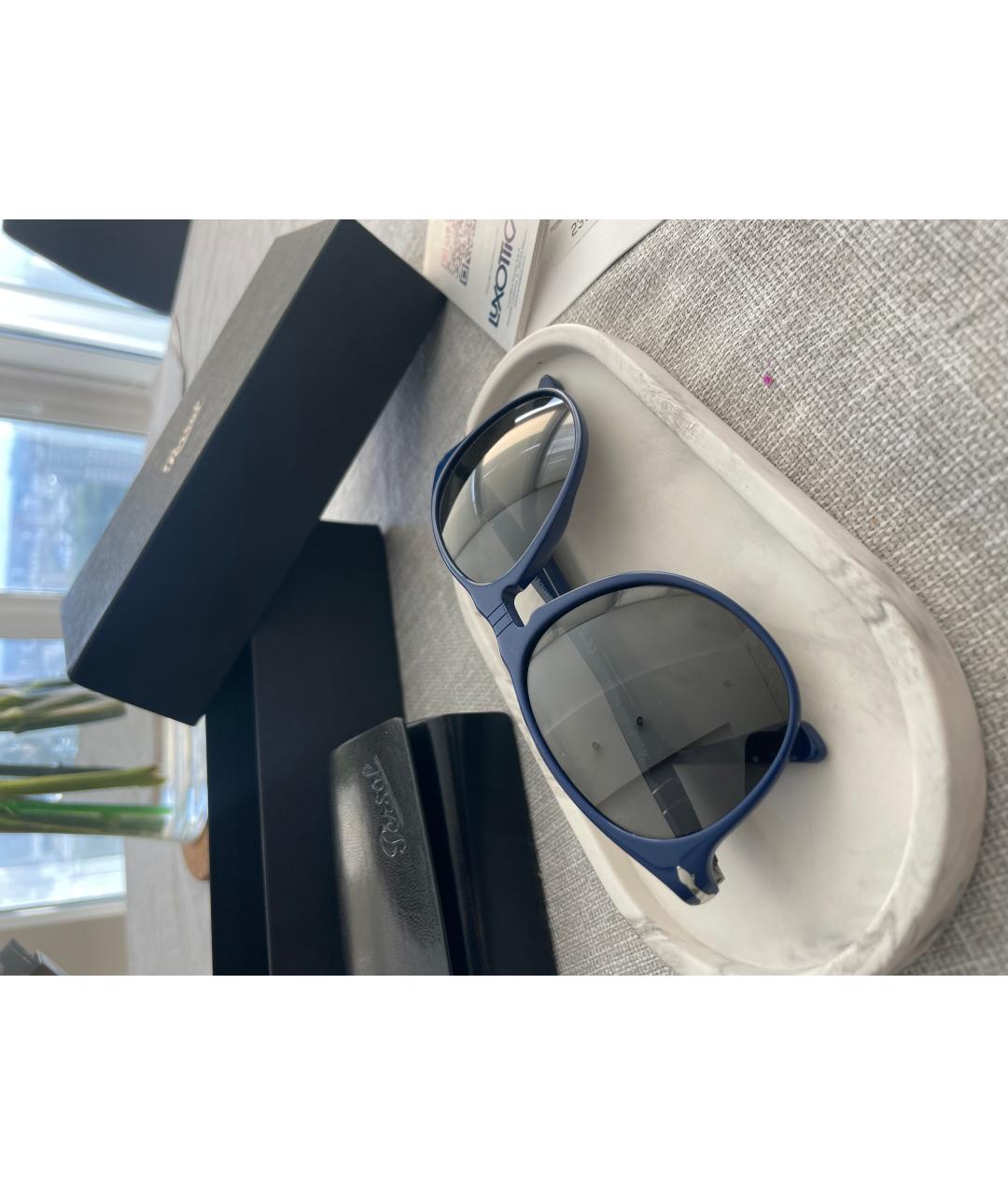 PERSOL Темно-синие пластиковые солнцезащитные очки, фото 5