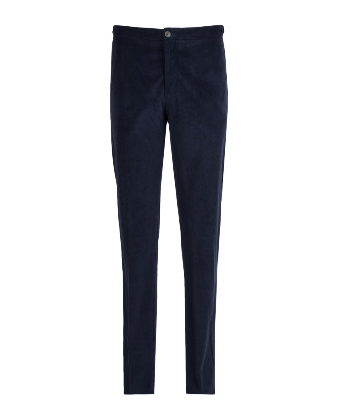 EMPORIO ARMANI Синие полиэстеровые классические брюки, фото 1