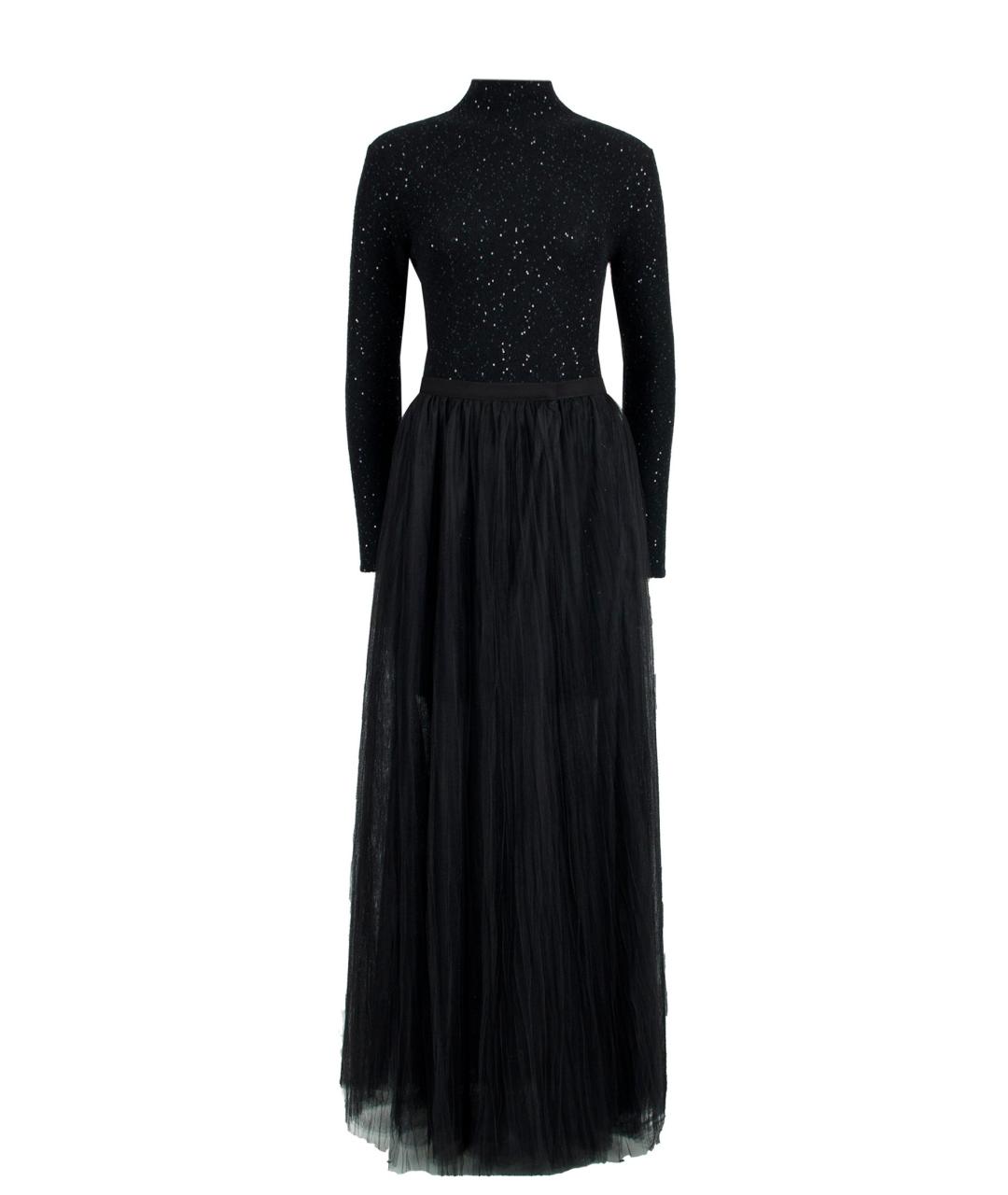 FABIANA FILIPPI Черное шерстяное вечернее платье, фото 1