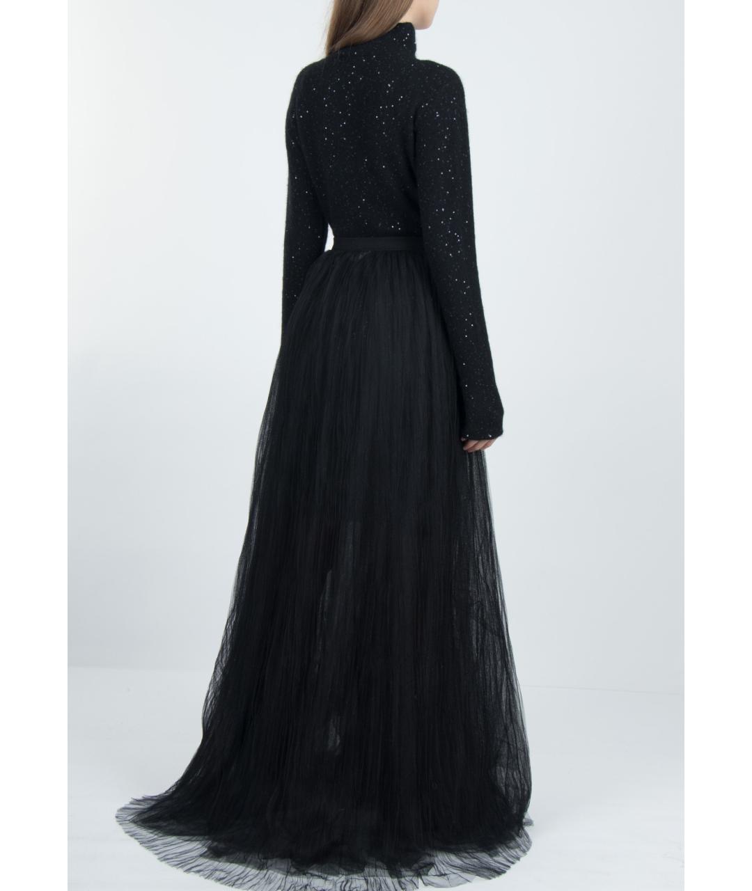 FABIANA FILIPPI Черное шерстяное вечернее платье, фото 4