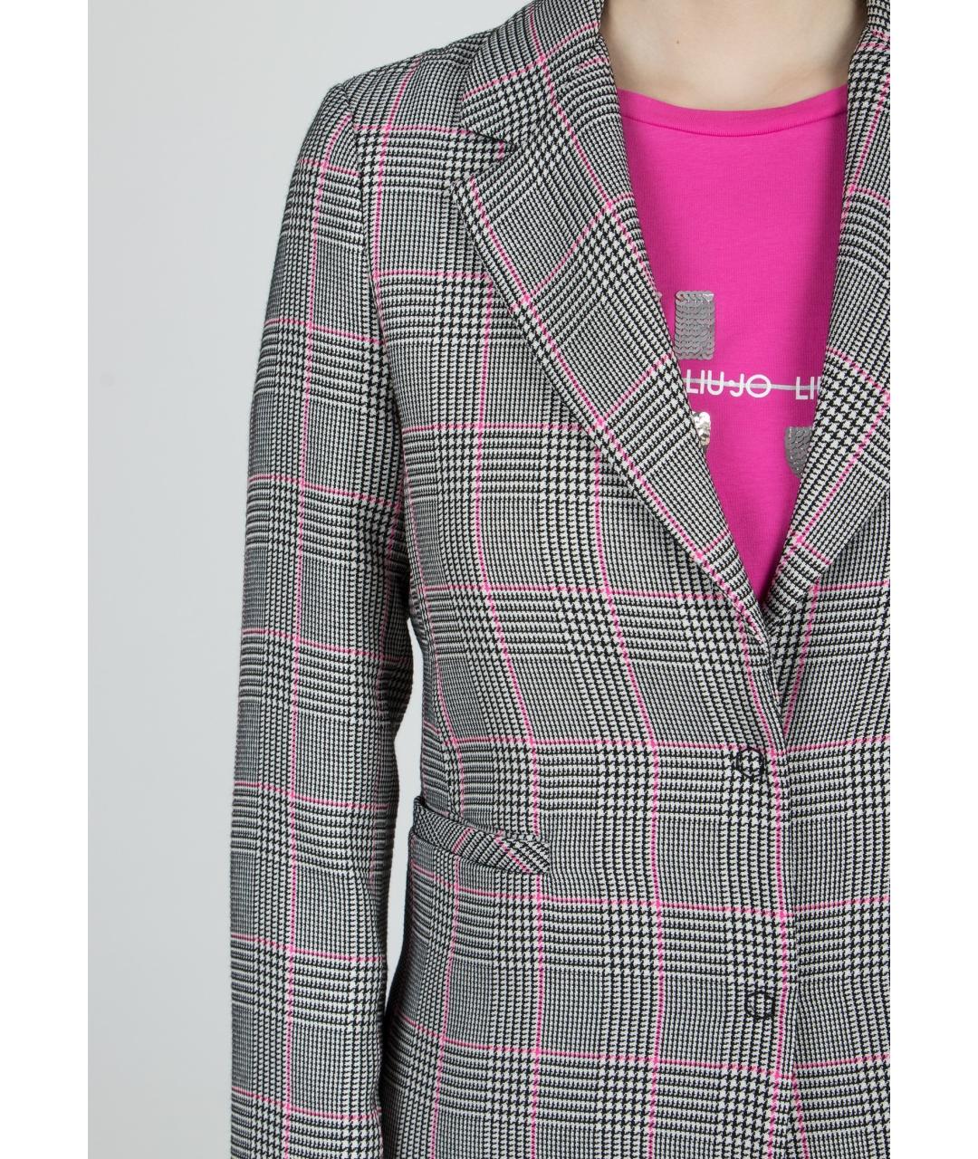 LIU JO Розовый полиэстеровый жакет/пиджак, фото 4