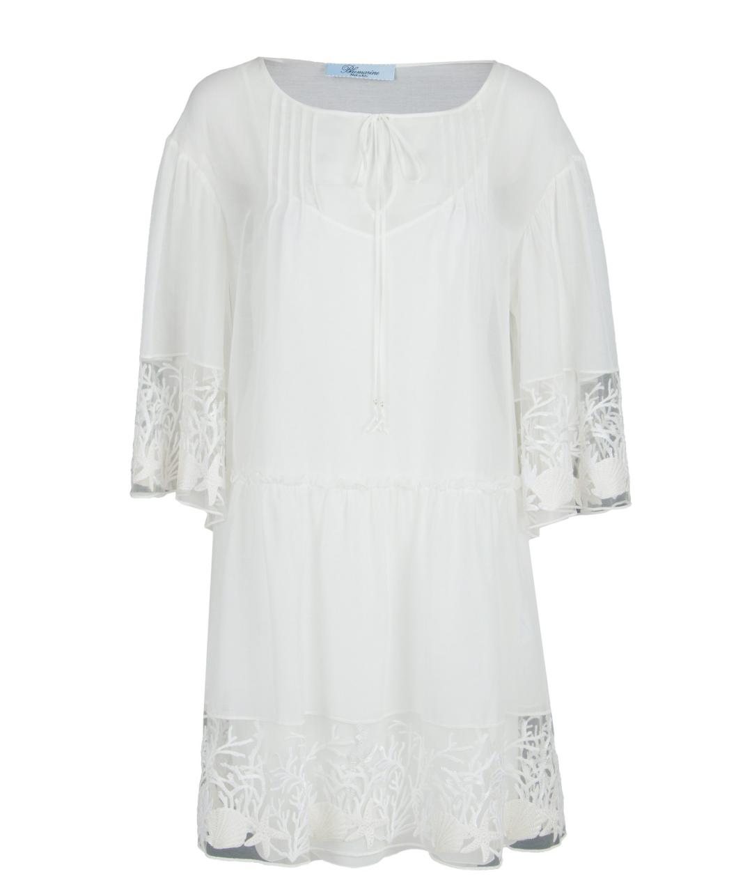 BLUMARINE Белое хлопковое платье, фото 1