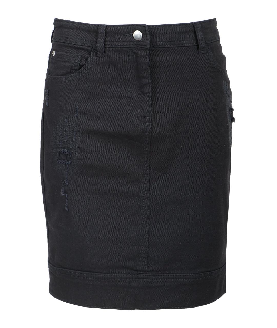 EMPORIO ARMANI Черная хлопковая юбка мини, фото 1