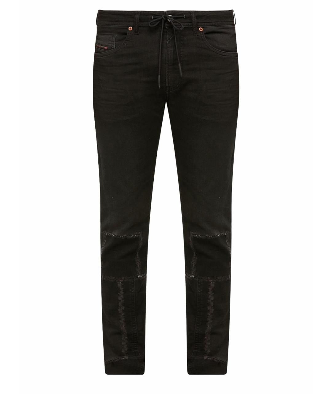 DIESEL Черные хлопковые прямые джинсы, фото 1