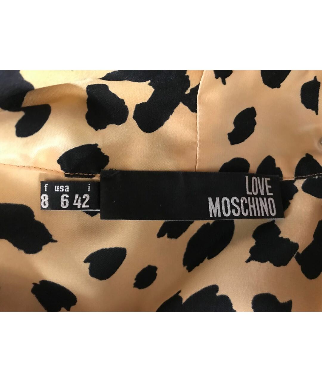 LOVE MOSCHINO Мульти атласная рубашка, фото 3