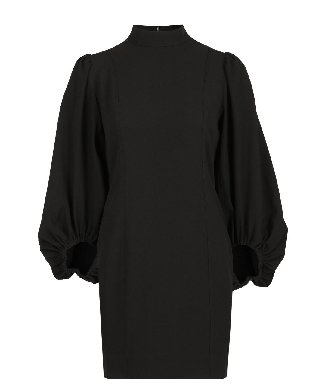 GANNI Черное полиэстеровое коктейльное платье, фото 1