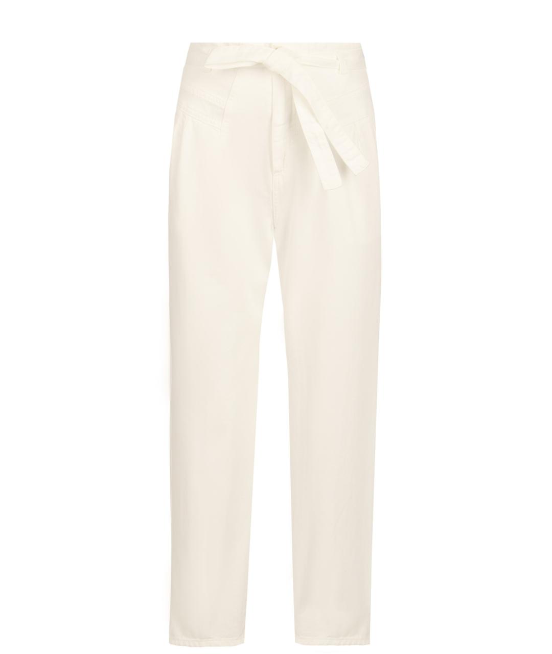 PINKO Белые хлопковые прямые джинсы, фото 1