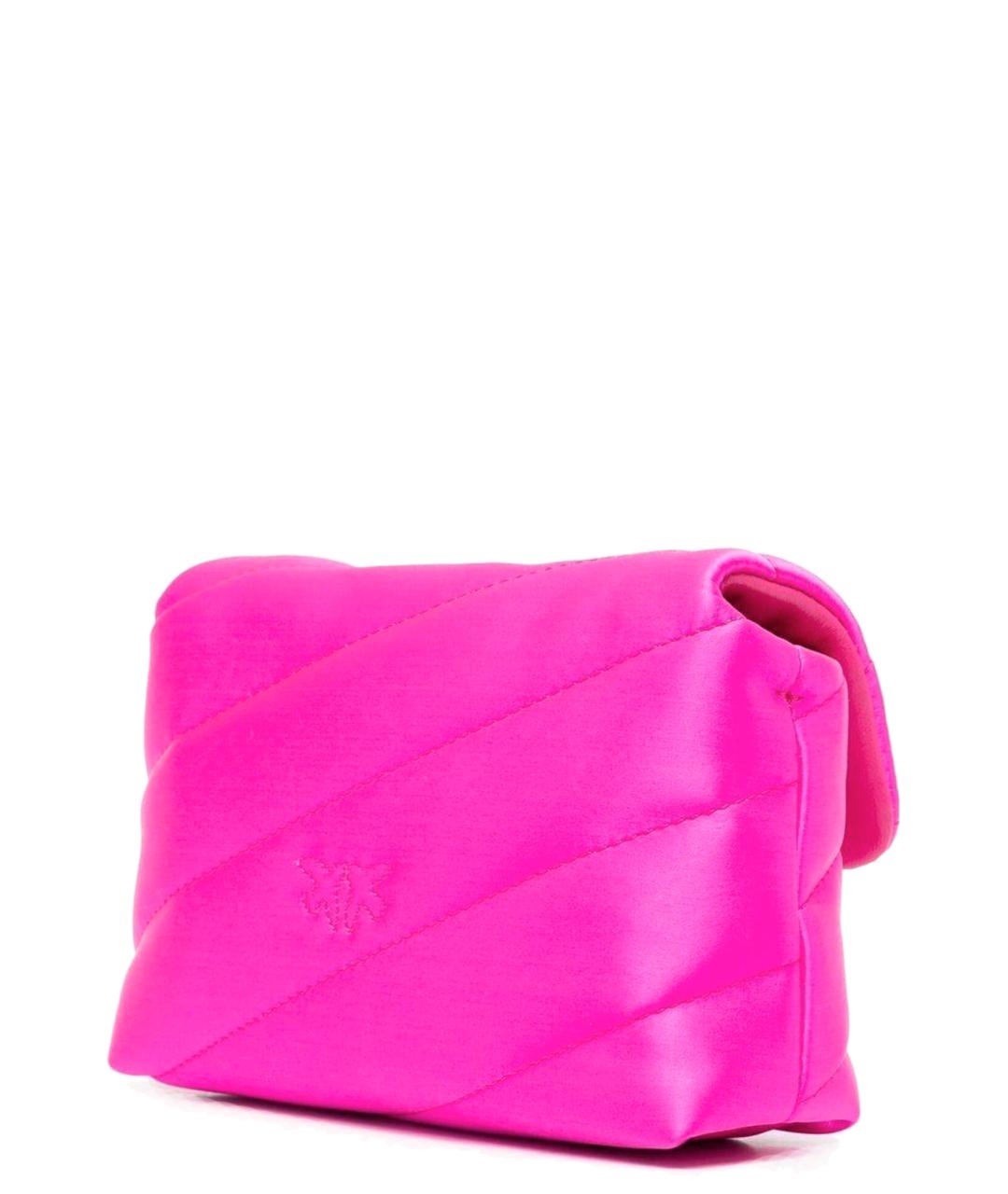 PINKO Розовая шелковая сумка через плечо, фото 2
