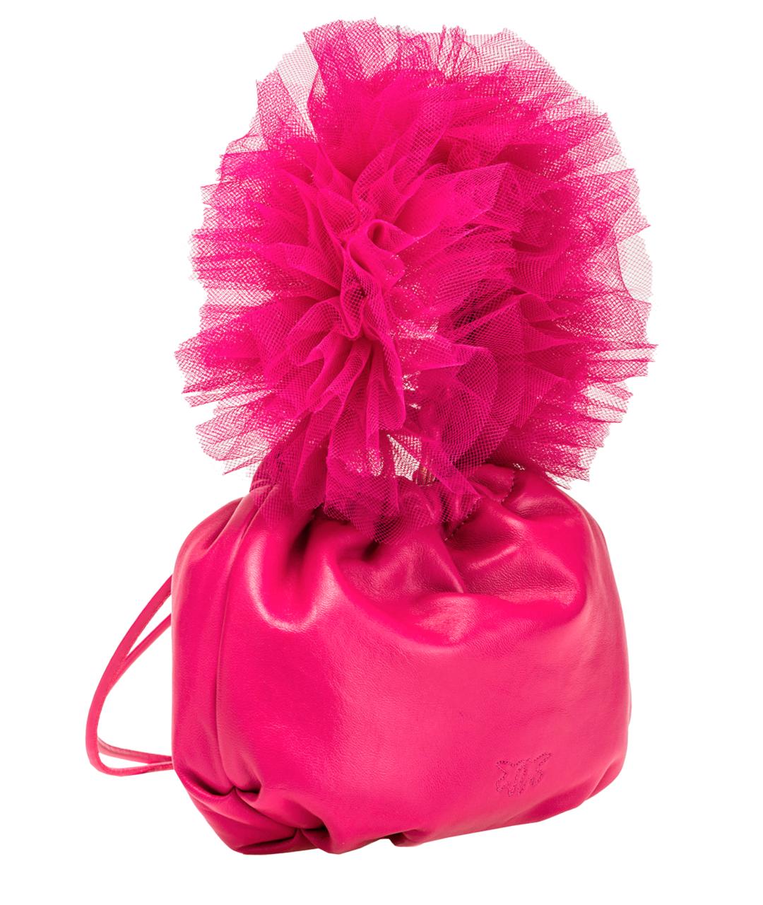 PINKO Розовая кожаная сумка с короткими ручками, фото 2