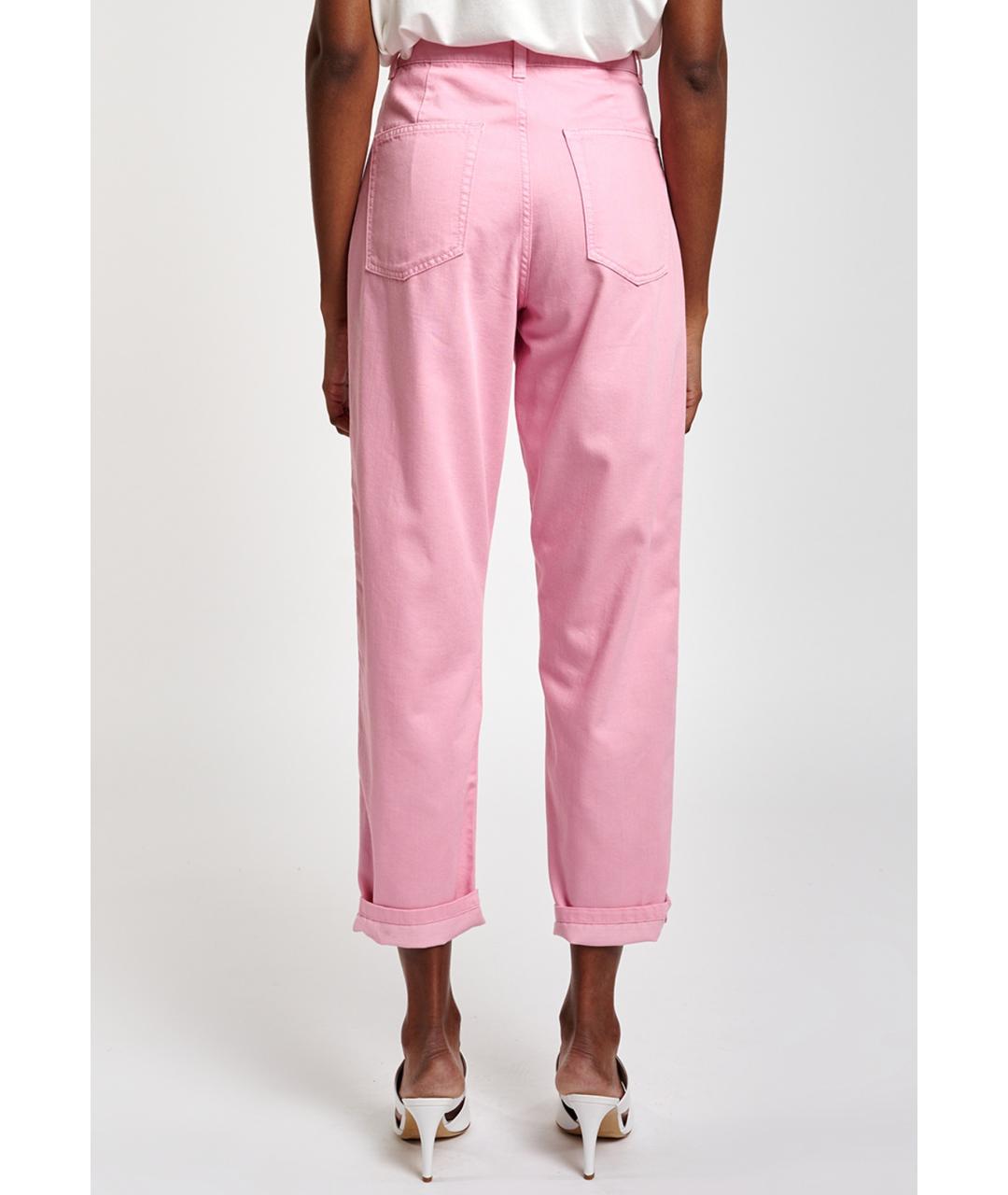 ESSENTIAL Розовые хлопковые прямые джинсы, фото 4