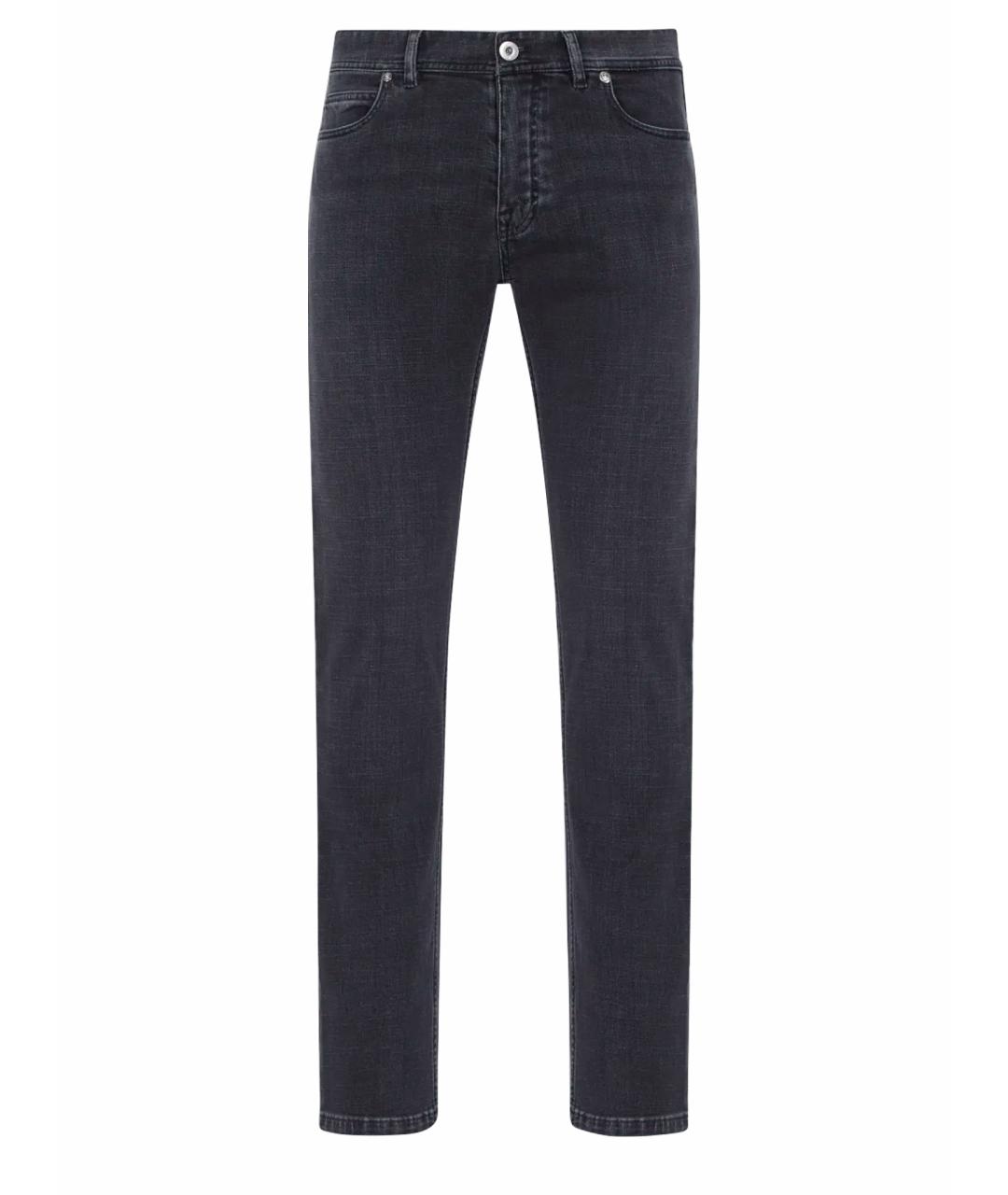 BRIONI Серые хлопковые прямые джинсы, фото 1