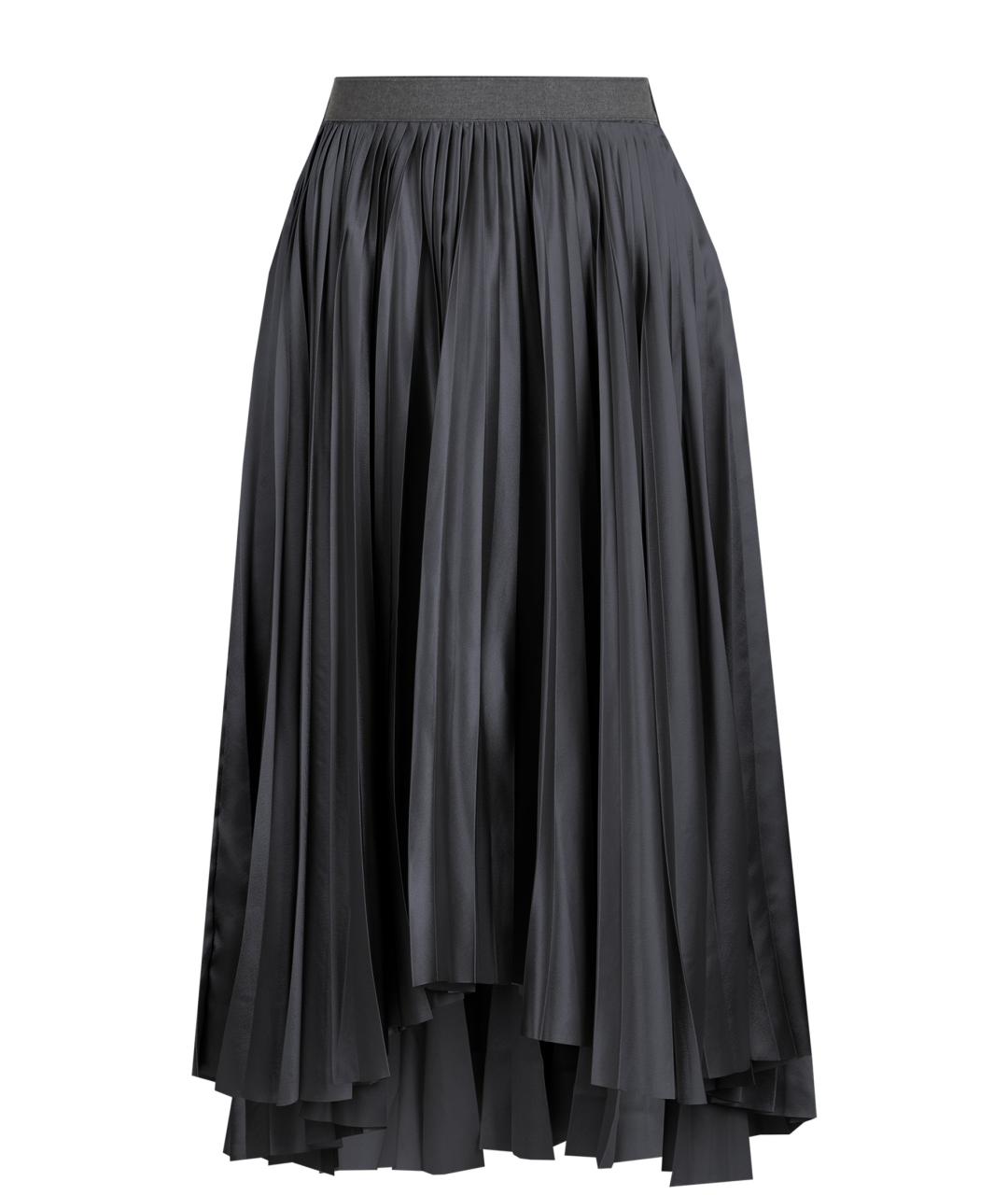 FABIANA FILIPPI Серая полиэстеровая юбка миди, фото 1