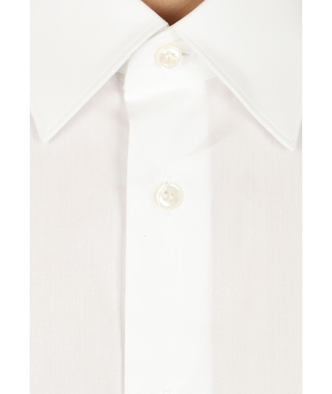 BRIONI Белая хлопковая классическая рубашка, фото 4