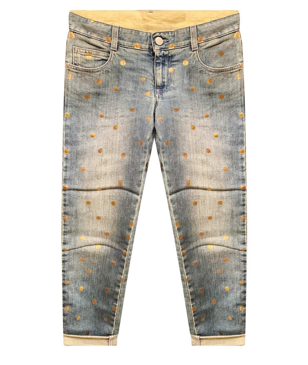 STELLA MCCARTNEY Голубые хлопко-эластановые прямые джинсы, фото 1