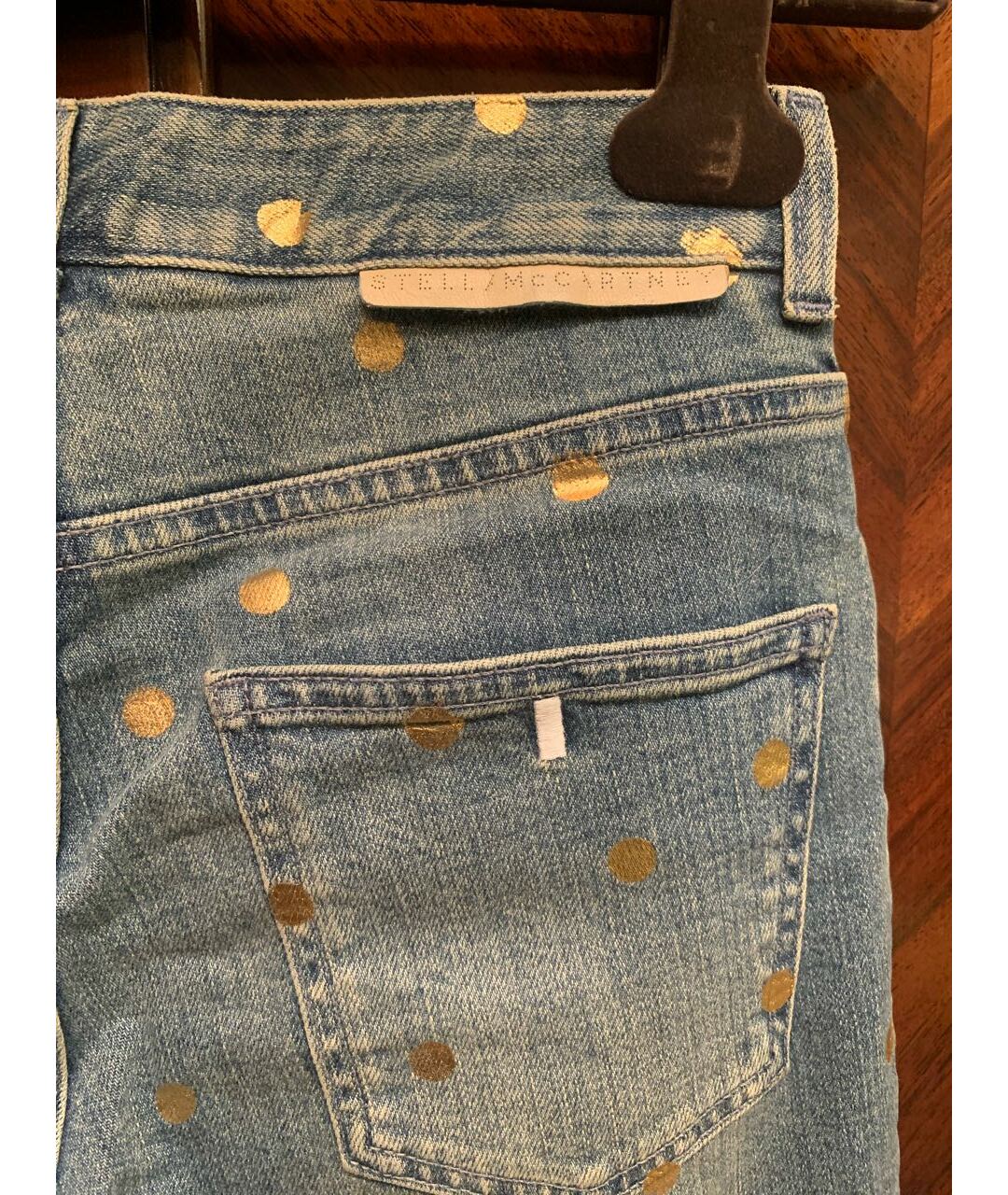 STELLA MCCARTNEY Голубые хлопко-эластановые прямые джинсы, фото 5