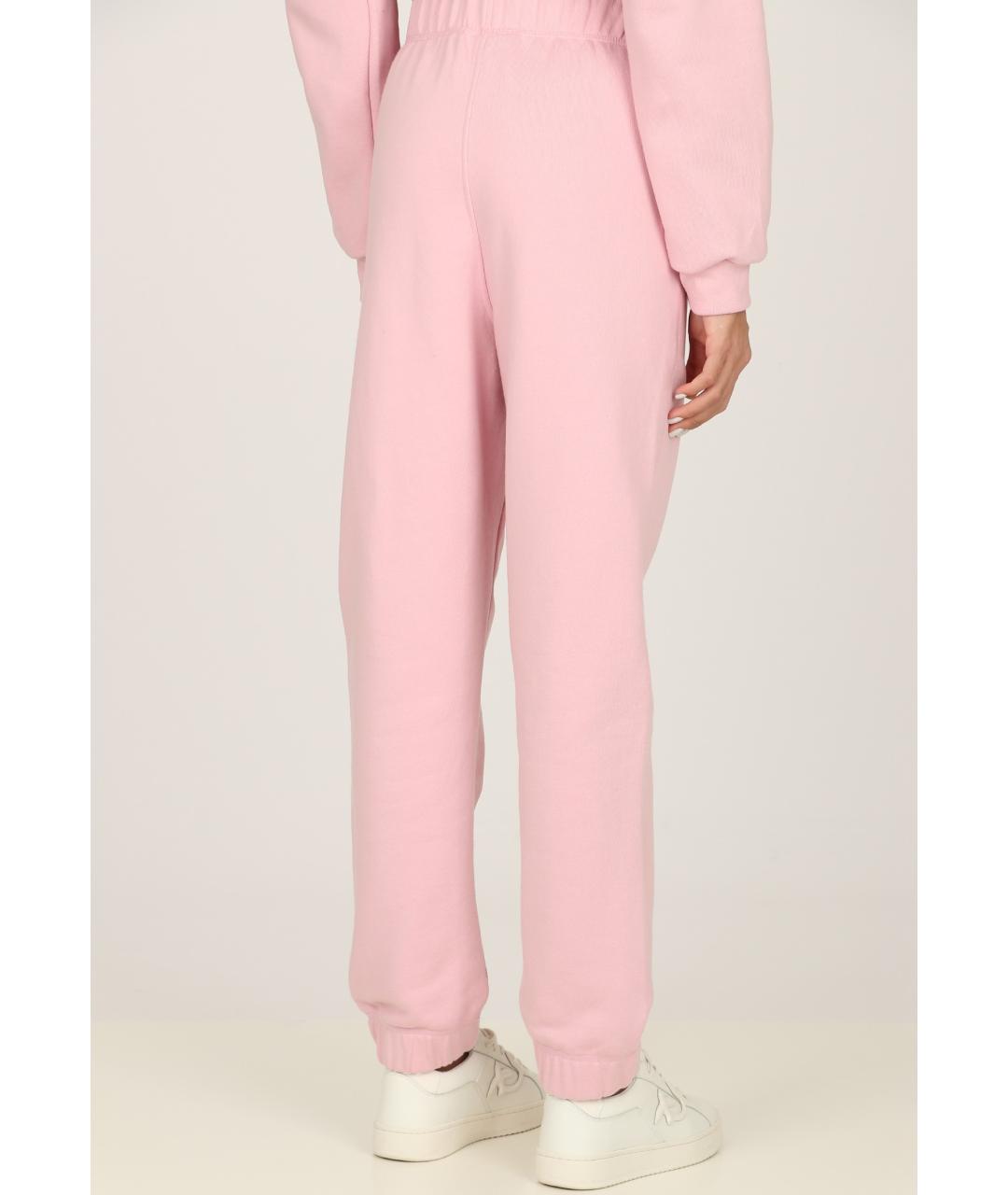 GANNI Розовые хлопковые спортивные брюки и шорты, фото 3