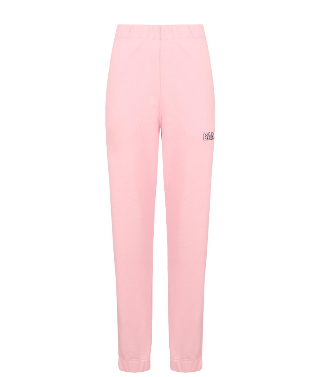 GANNI Розовые хлопковые спортивные брюки и шорты, фото 1