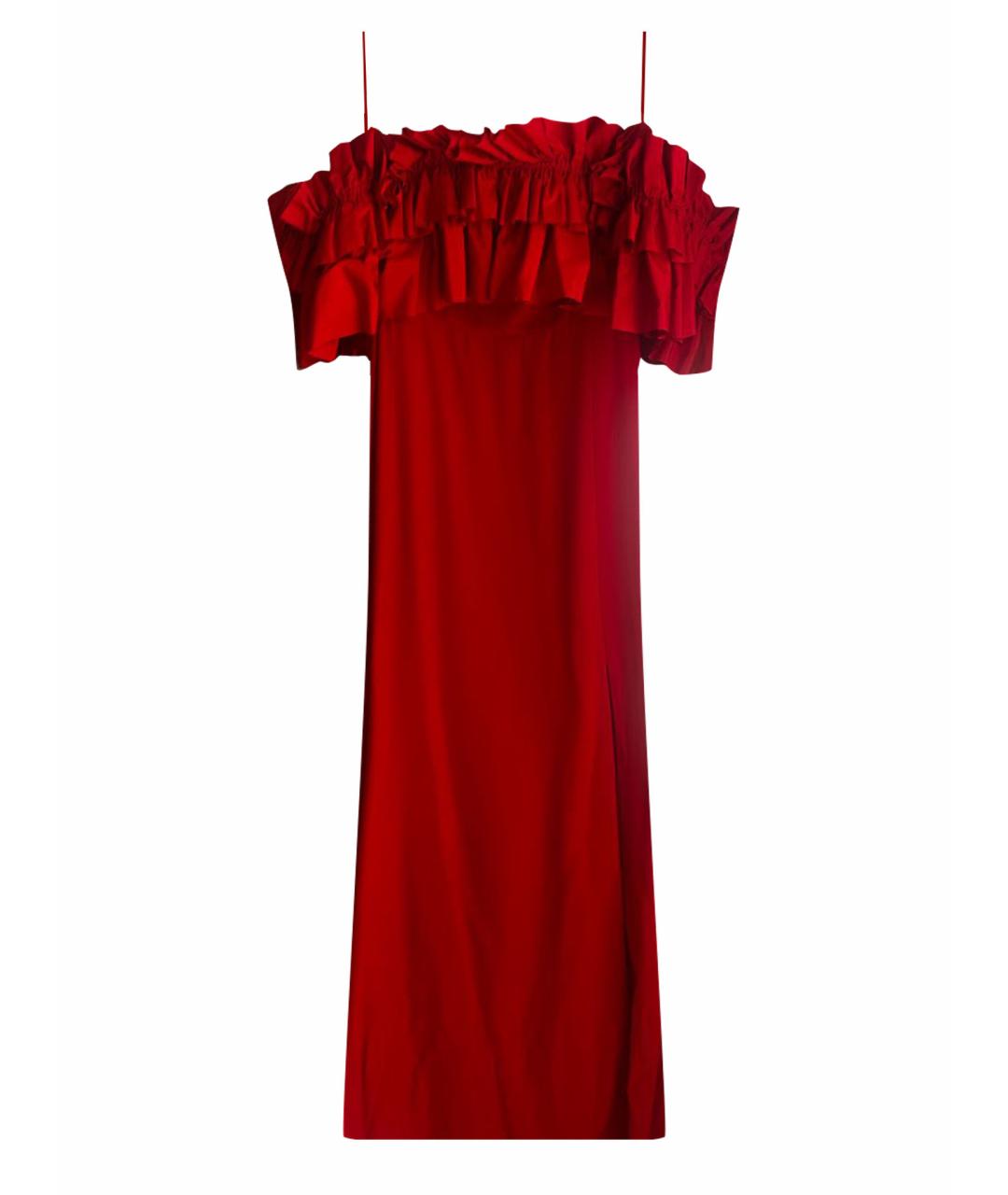 ALEXANDER MCQUEEN Красное полиамидовое вечернее платье, фото 1