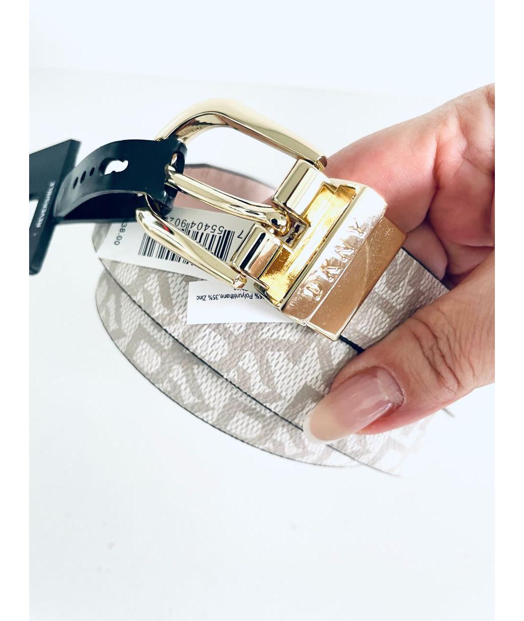 DKNY Бежевый ремень из искусственной кожи, фото 2