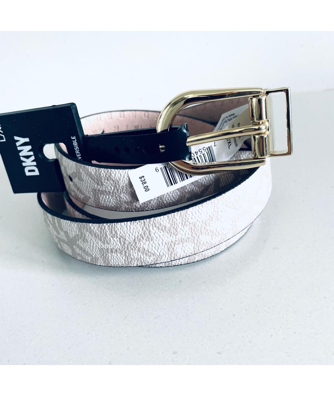 DKNY Бежевый ремень из искусственной кожи, фото 3