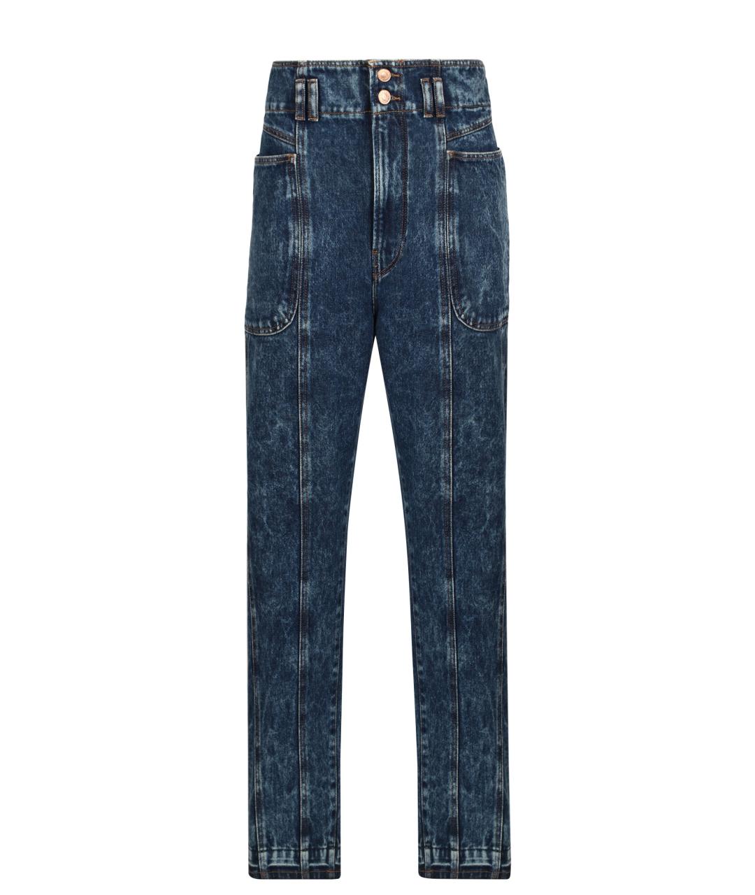 ISABEL MARANT Синие хлопковые прямые джинсы, фото 1