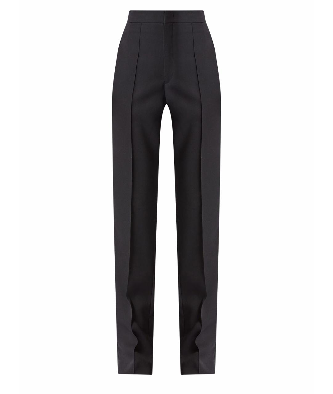 ISABEL MARANT Черные шерстяные прямые брюки, фото 1