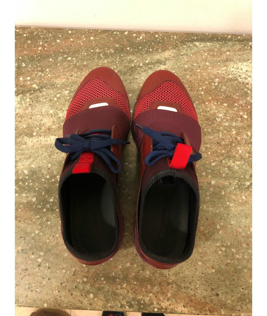 BALENCIAGA Красные кожаные кроссовки, фото 3