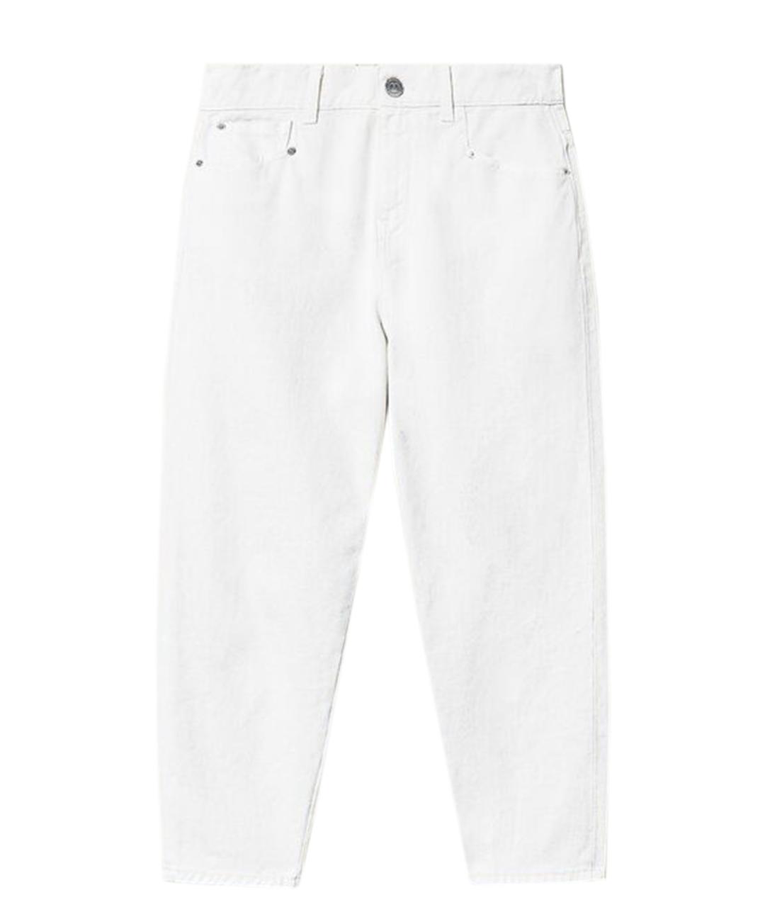 TWIN-SET Белые хлопковые прямые джинсы, фото 1
