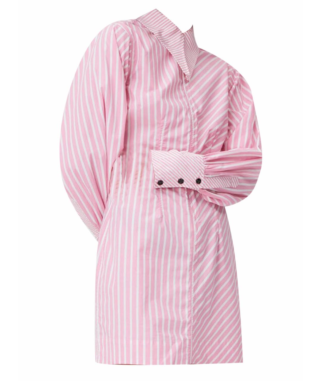 GANNI Розовое хлопковое платье, фото 1