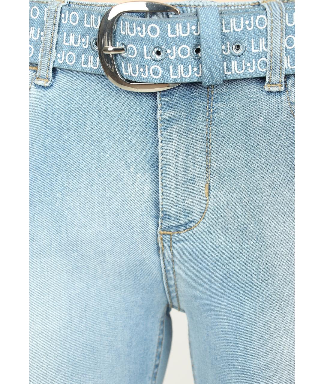 LIU JO Синие хлопковые джинсы слим, фото 4