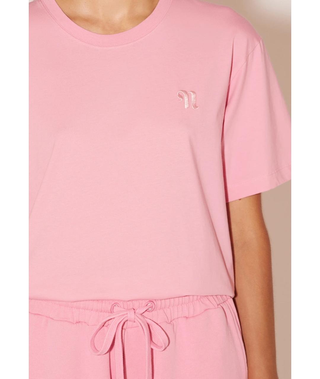 NANUSHKA Розовая хлопковая футболка, фото 4