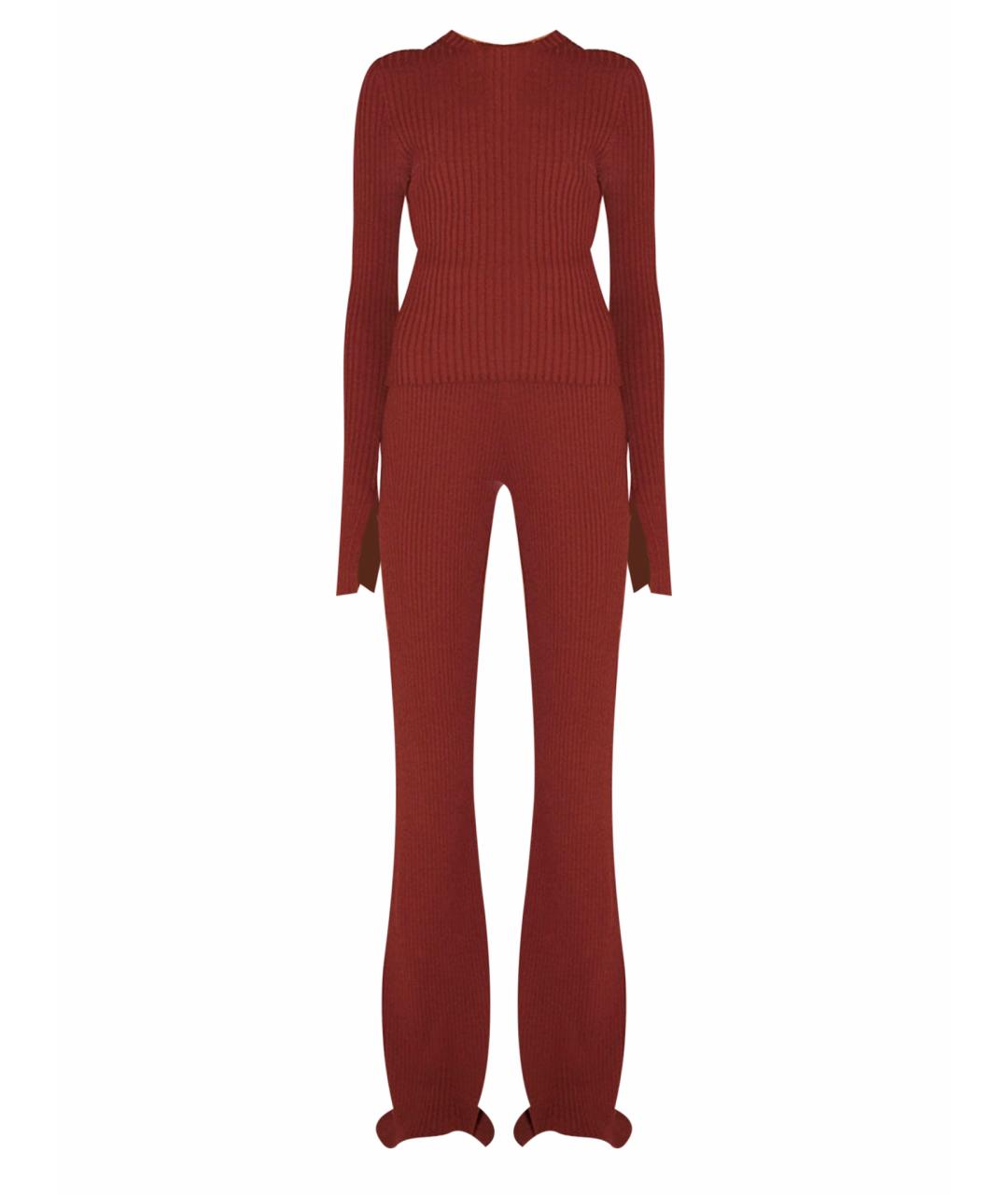 NANUSHKA Бордовый вискозный костюм с брюками, фото 1