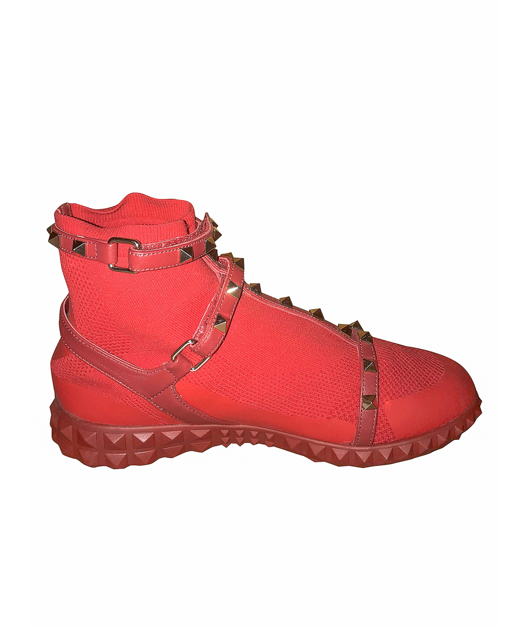 VALENTINO Красные текстильные кроссовки, фото 1