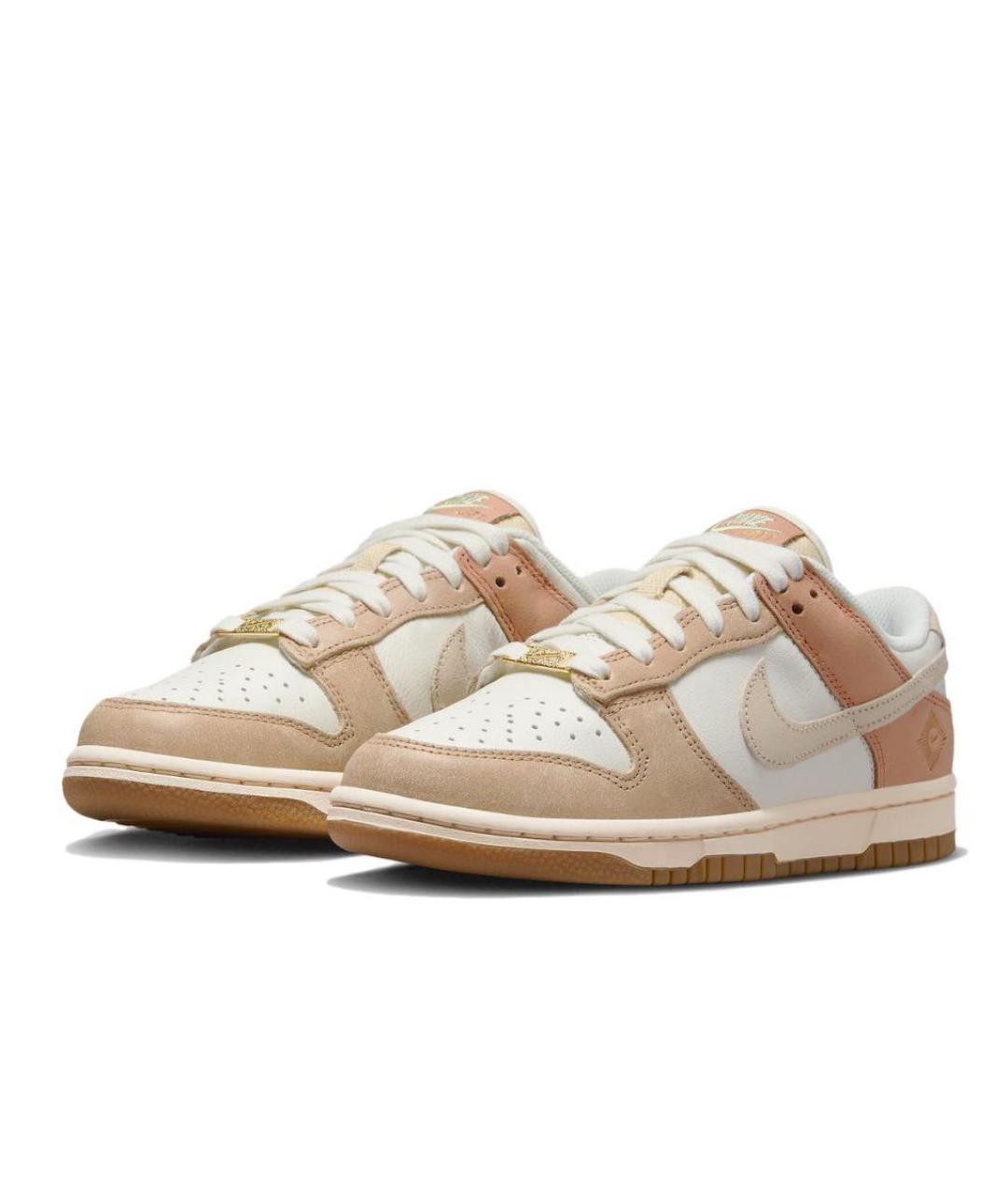 NIKE Бежевые кожаные кроссовки, фото 2