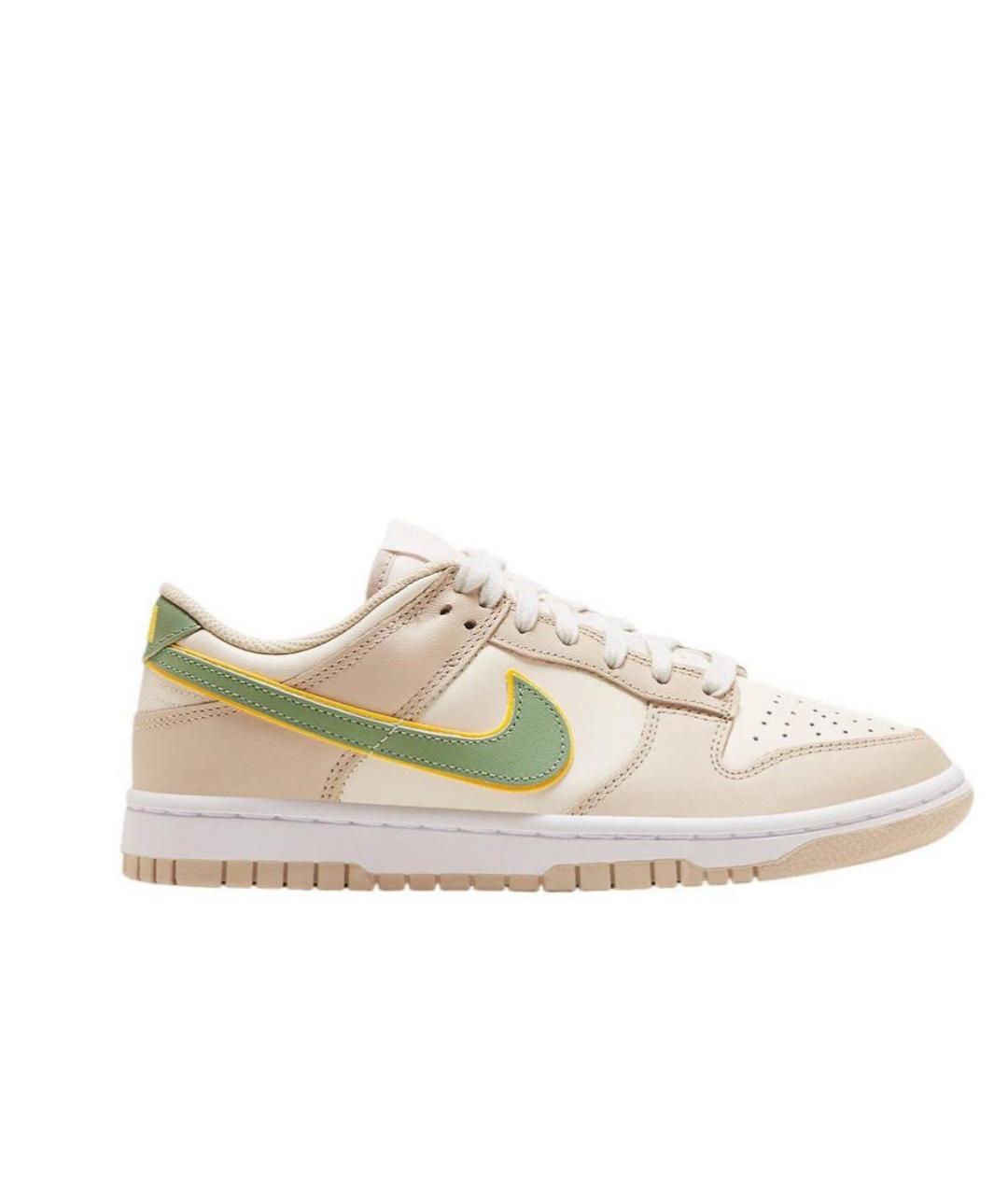 NIKE Бежевые кожаные кроссовки, фото 5