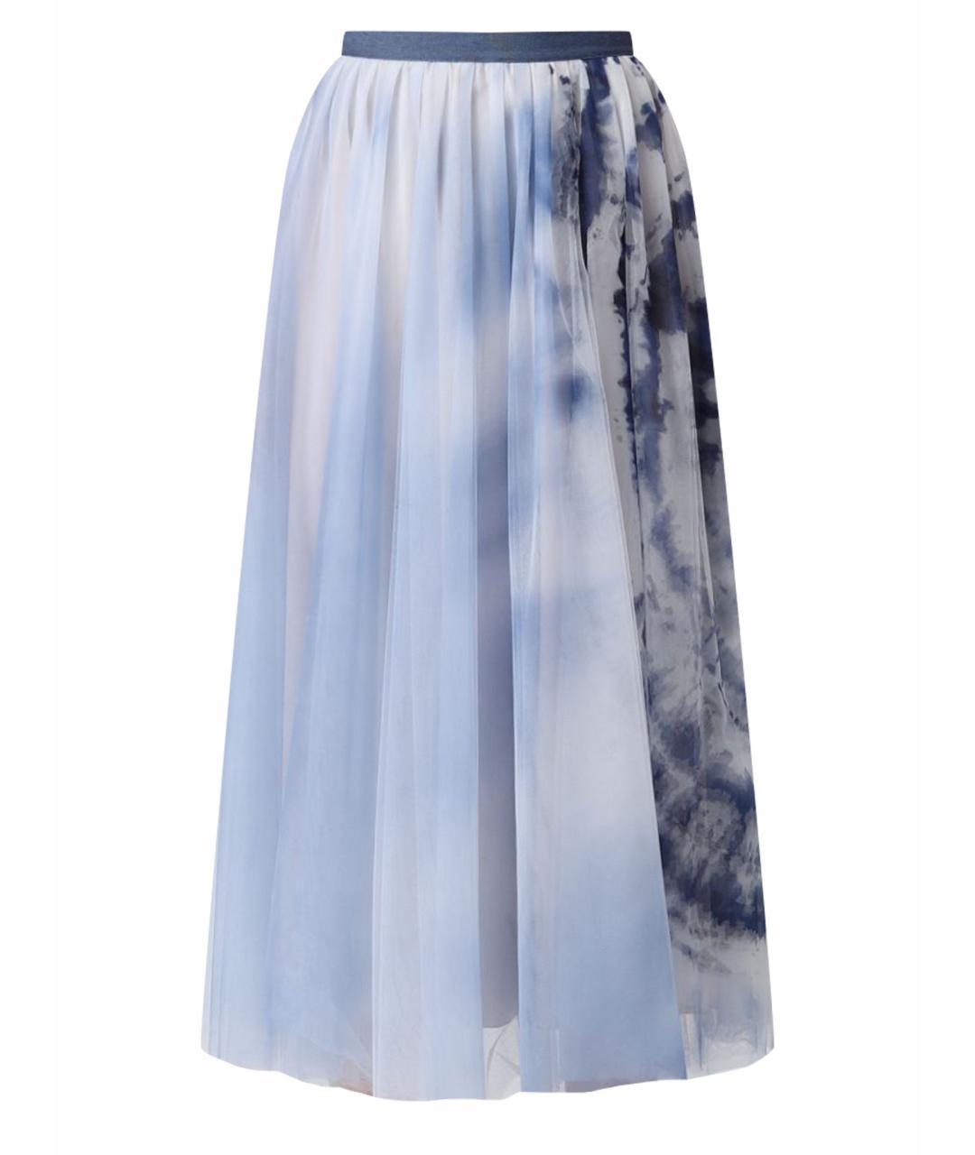 FABIANA FILIPPI Синяя полиамидовая юбка миди, фото 1