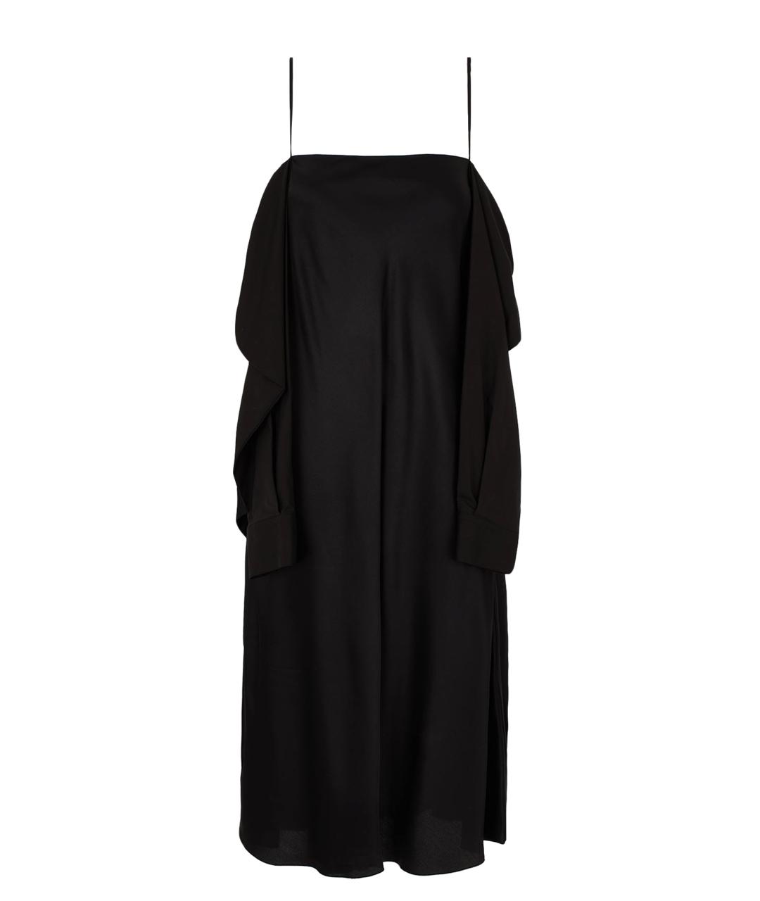 MM6 MAISON MARGIELA Черное вискозное коктейльное платье, фото 1