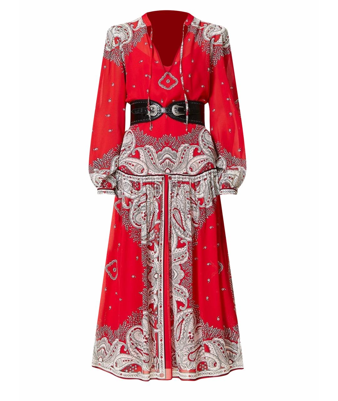 TWIN-SET Красное вискозное платье, фото 1